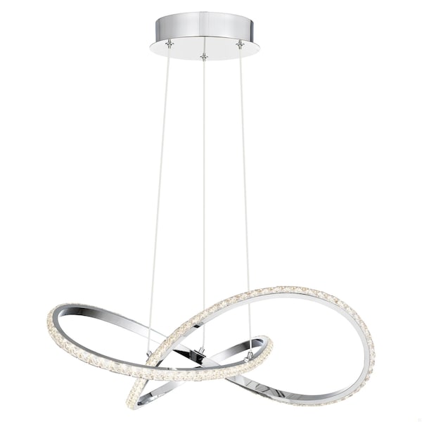 Quoizel Rumi Integrated LED Polished Chrome Pendant PCRUM2818C - main